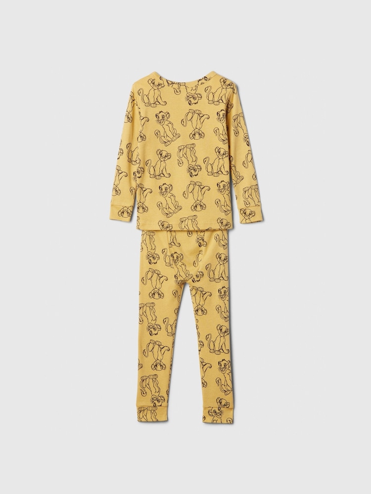 Gap Yellow Simba Disney Lion King Cotton Long Sleeve Pyjamas (6mths-5yrs) - Image 2 of 4