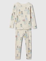 Gap Beige Disney Princess Cotton Long Sleeve Pyjamas (6mths-5yrs) - Image 1 of 3