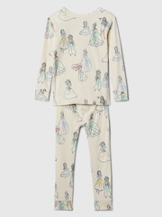 Gap Beige Disney Princess Cotton Long Sleeve Pyjamas (6mths-5yrs) - Image 2 of 3