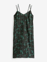 Gap Green Crinkle Sleeveless V Neck Dress - Image 1 of 4
