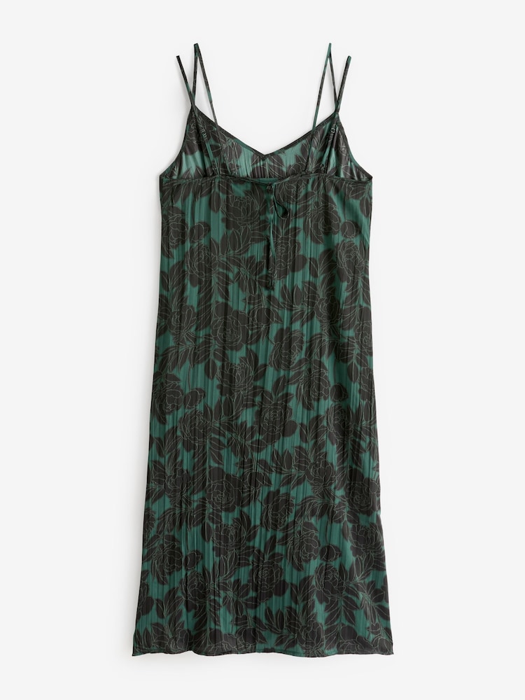 Gap Green Crinkle Sleeveless V Neck Dress - Image 2 of 4
