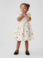 Gap White DÔEN Floral Smocked Dress (6mths-5yrs) - Image 1 of 4