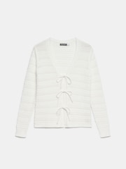 Mint Velvet White 100% Cotton Crochet Cardigan - Image 4 of 5