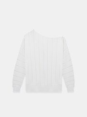Mint Velvet White Stripe Batwing Jumper - Image 4 of 4