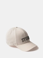 Mint Velvet Cream 100% Cotton Studio Logo Cap - Image 3 of 4