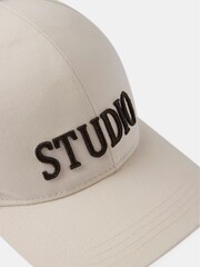 Mint Velvet Cream 100% Cotton Studio Logo Cap - Image 4 of 4