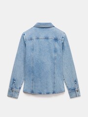 Mint Velvet Blue 100% Cotton Denim Fitted Shirt - Image 8 of 9