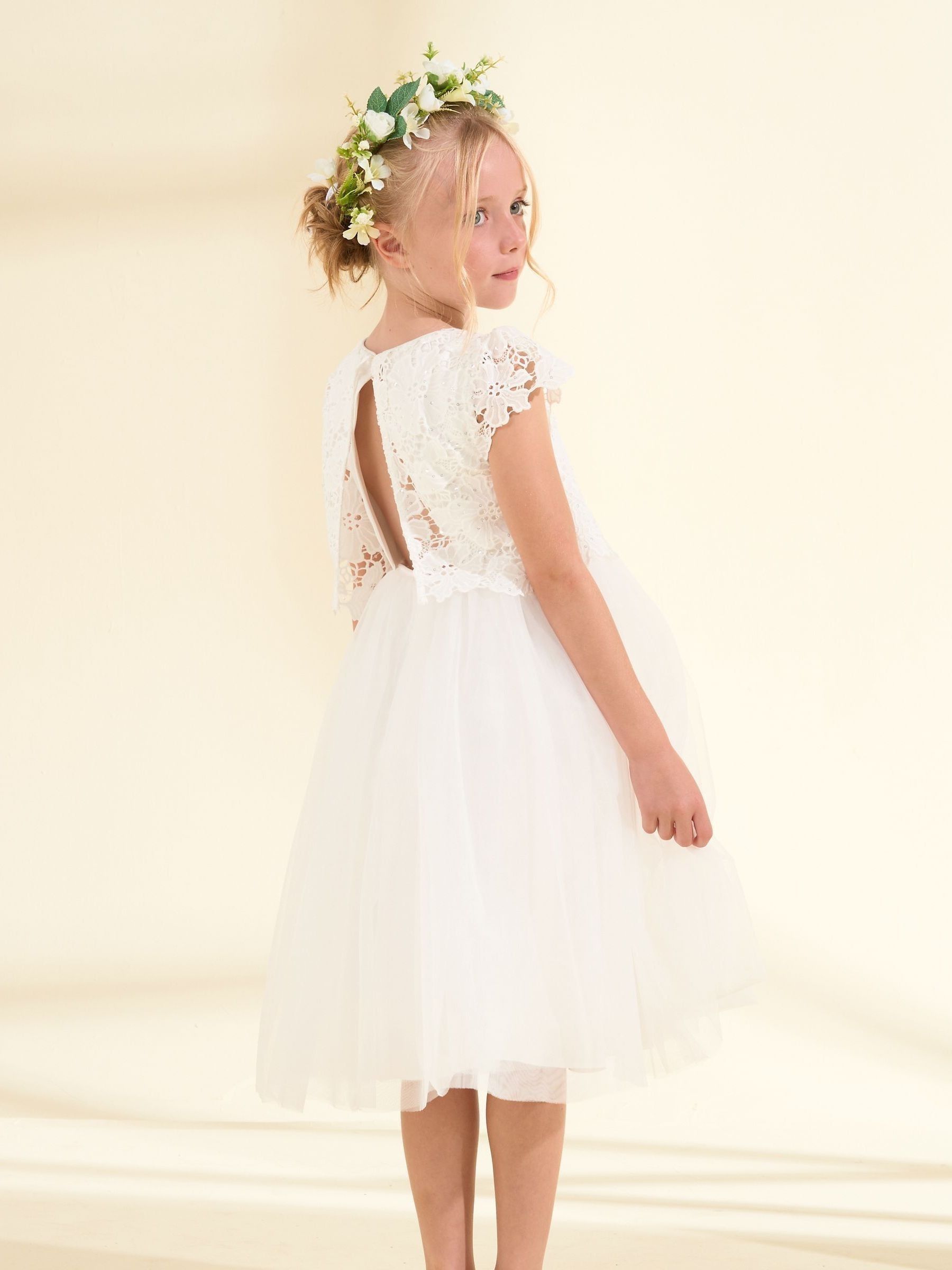 Buy Angel & Rocket Cream Esme Lace Dress from Next USA