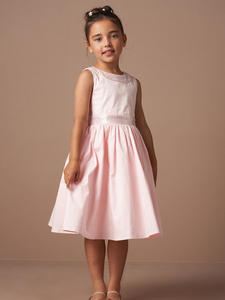 Angel & Rocket Pink Sequin Bow Claudia Dress - Image 3 of 7