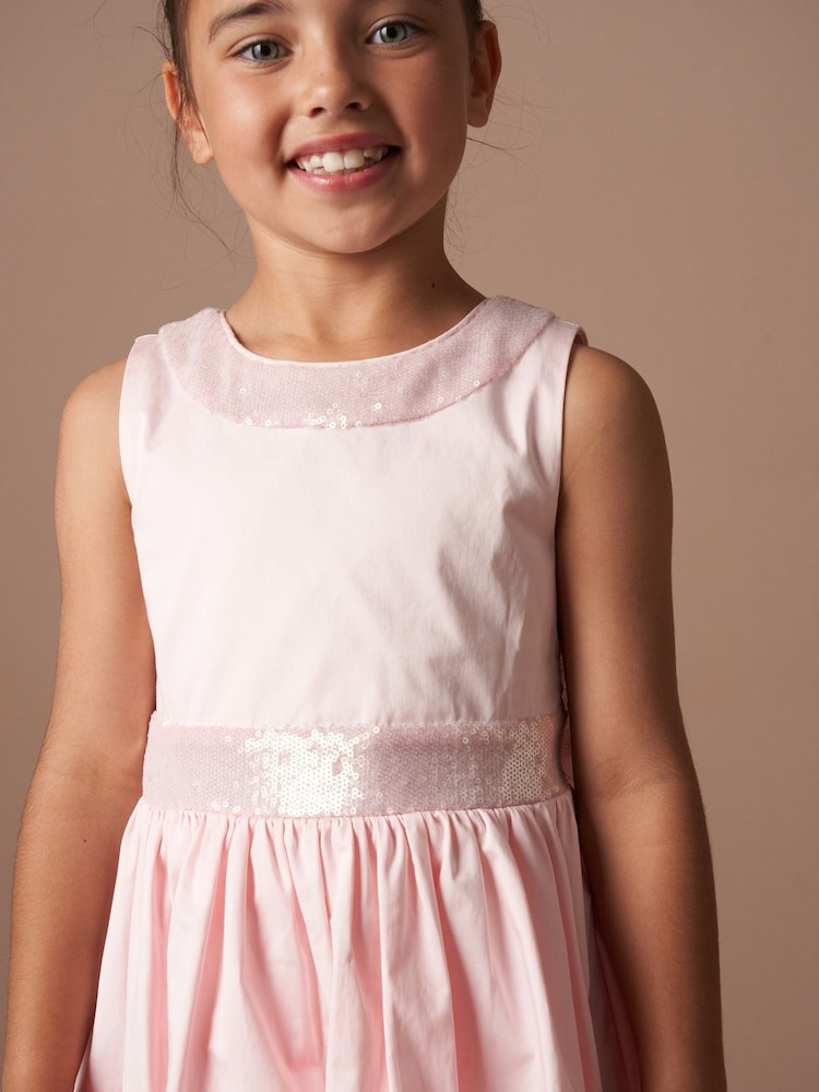 Angel & Rocket Pink Sequin Bow Claudia Dress - Image 5 of 7