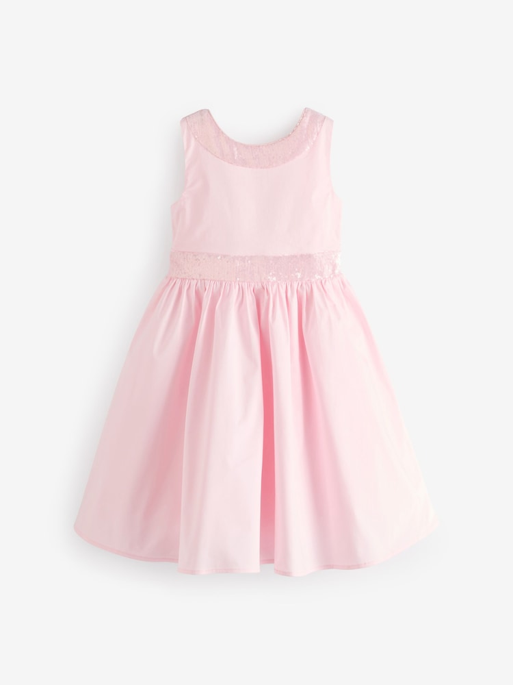 Angel & Rocket Pink Sequin Bow Claudia Dress - Image 6 of 7