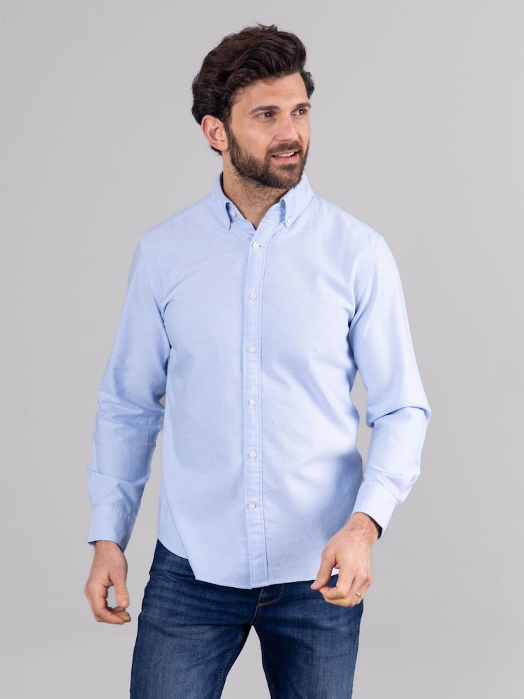 Lakeland Clothing Blue Warrick 100% Cotton Shirt - Image 1 of 6