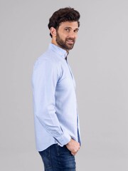 Lakeland Clothing Blue Warrick 100% Cotton Shirt - Image 2 of 6