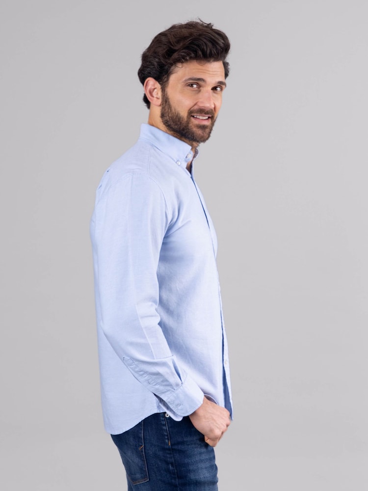 Lakeland Clothing Blue Warrick 100% Cotton Shirt - Image 2 of 6