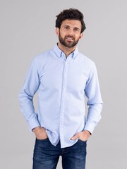 Lakeland Clothing Blue Warrick 100% Cotton Shirt - Image 5 of 6
