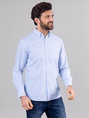 Lakeland Clothing Blue Warrick 100% Cotton Shirt - Image 6 of 6