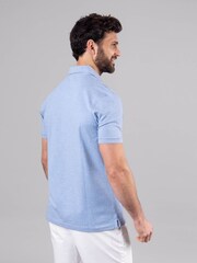 Lakeland Clothing Blue Hudson Cotton Blend Short Sleeve Polo Shirt - Image 4 of 6