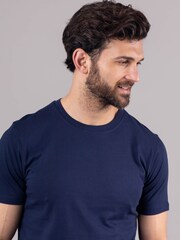 Lakeland Clothing Blue Logan Cotton Blend Short Sleeve T-Shirt - Image 2 of 6