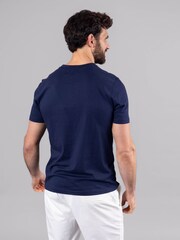 Lakeland Clothing Blue Logan Cotton Blend Short Sleeve T-Shirt - Image 4 of 6