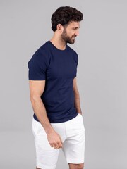Lakeland Clothing Blue Logan Cotton Blend Short Sleeve T-Shirt - Image 5 of 6