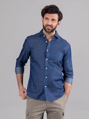 Lakeland Clothing Blue Lee 100% Cotton Shirt - Image 3 of 5