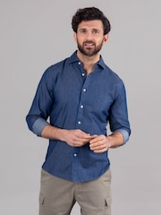 Lakeland Clothing Blue Lee 100% Cotton Shirt - Image 4 of 5