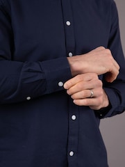 Lakeland Clothing Blue Warrick 100% Cotton Shirt - Image 5 of 8