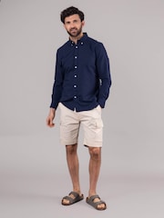 Lakeland Clothing Blue Warrick 100% Cotton Shirt - Image 7 of 8