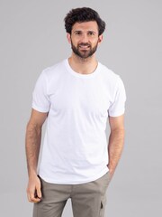 Lakeland Clothing Logan Cotton Blend Short Sleeve White T-Shirt - Image 1 of 4
