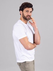 Lakeland Clothing Logan Cotton Blend Short Sleeve White T-Shirt - Image 2 of 4