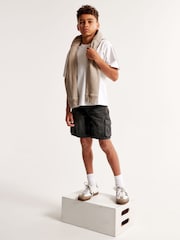 Abercrombie & Fitch Loose Fit Denim Black Cargo Shorts - Image 5 of 7