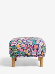 Lucy Tiffney Navy Ditsy Floral Footstool - Image 3 of 7