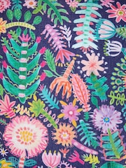 Lucy Tiffney Navy Ditsy Floral Footstool - Image 7 of 7
