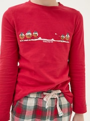 FatFace Red Having a Pud Time Pyjamas Set - Image 5 of 5