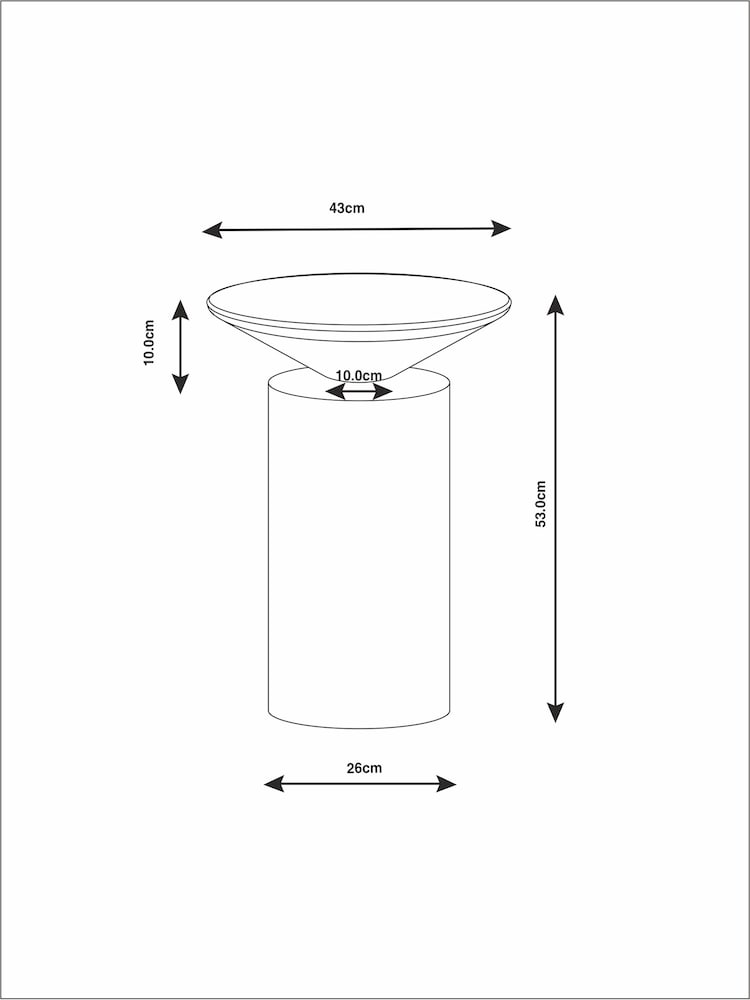 MADE.COM Black and White Metal Bava Side Table - Image 6 of 6