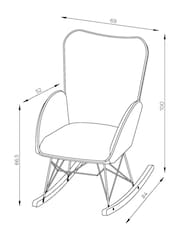 Jojo Maman Bébé Snow White Boucle Nursing Accent Chair with Interchangable Rocking Legs - Image 10 of 10