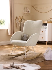 Jojo Maman Bébé Snow White Boucle Nursing Accent Chair with Interchangable Rocking Legs - Image 2 of 10