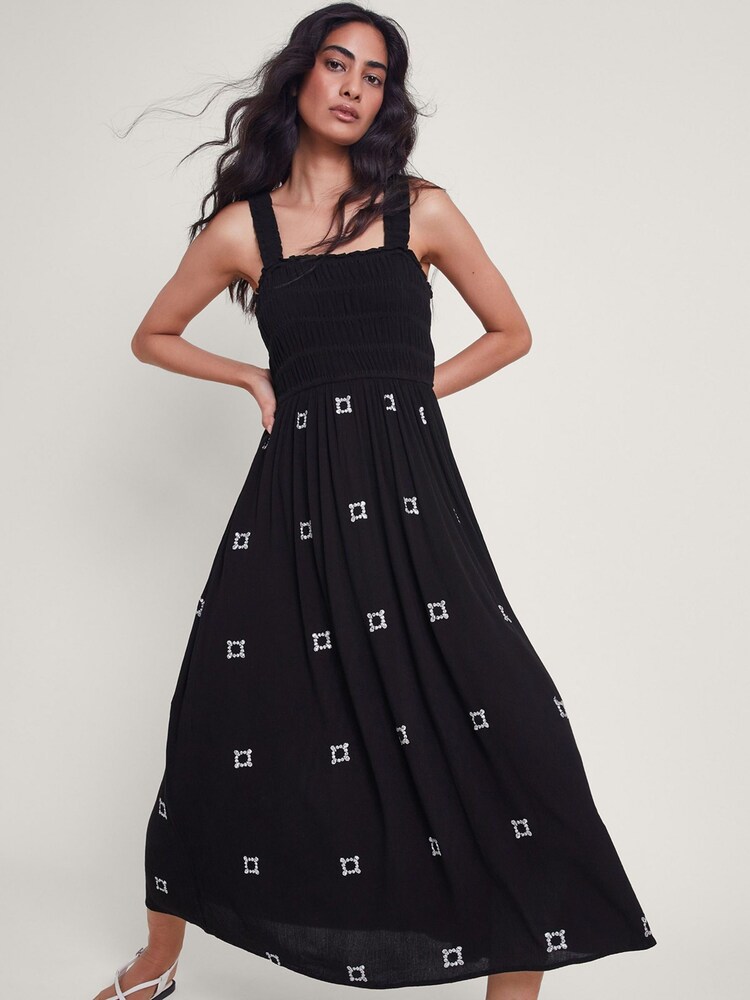 Monsoon Black Briar Embroidered Dress - Image 1 of 5