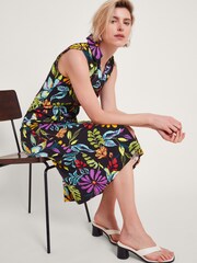 Monsoon Black Sandie 100% Cotton Shirt Dress - Image 1 of 5