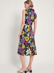 Monsoon Black Sandie 100% Cotton Shirt Dress - Image 4 of 5