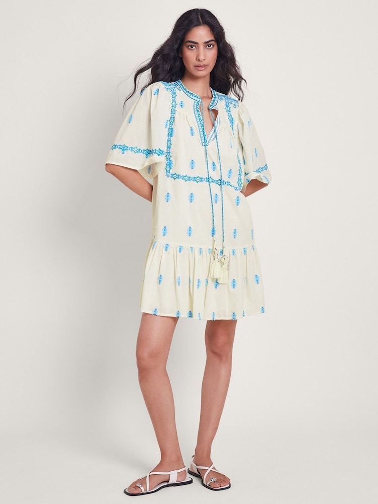 Monsoon White Jacinta Embroidered Dresses - Image 1 of 4