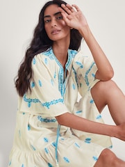Monsoon White Jacinta Embroidered Dresses - Image 3 of 4