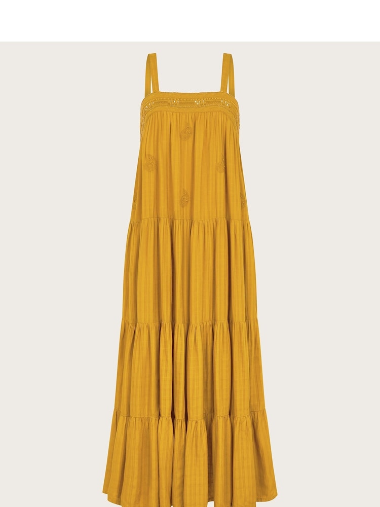 Monsoon Yellow Marlee Tiered Dress - Image 5 of 5 Monsoon Yellow Marlee Tiered Dress - Image 5 of 5