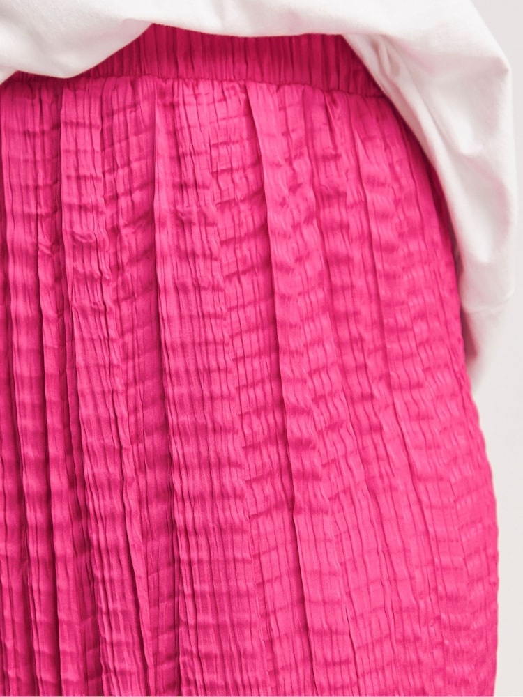 JD Williams Pink Crinkle Satin Skirt - Image 4 of 4 JD Williams Pink Crinkle Satin Skirt - Image 4 of 4