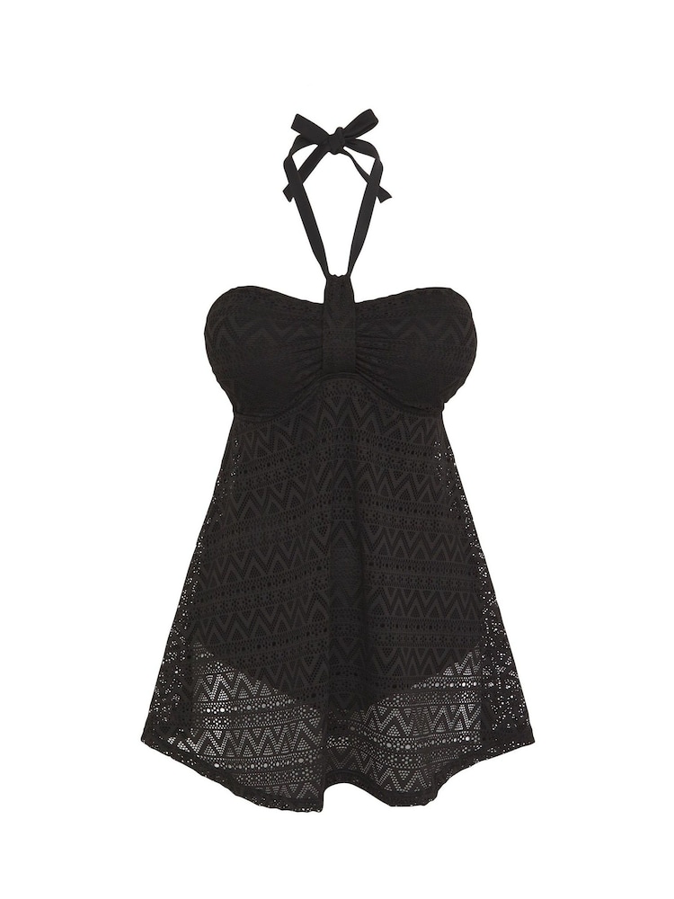 JD Williams Black Kerela Crochet Swimdress - Image 4 of 4