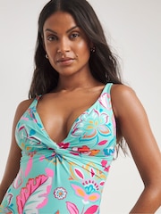 JD Williams Blue Knot Front Swimsuit - Image 3 of 4