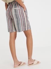 JD Williams Pink Linen Mix Knee Length Shorts - Image 3 of 4
