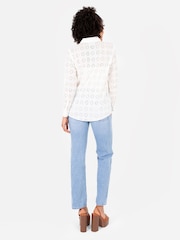 Lovedrobe Broderie 100% Cotton Long Sleeve White Shirt - Image 3 of 4