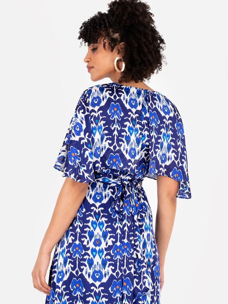 Lovedrobe – Midaxi-Kleid mit Cape-Ärmeln, Rüschen und Wickelsaum - Bild 5 von 5