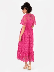 Lovedrobe Lace V-Neck Midaxi Dress With Trim Details - Image 2 of 5